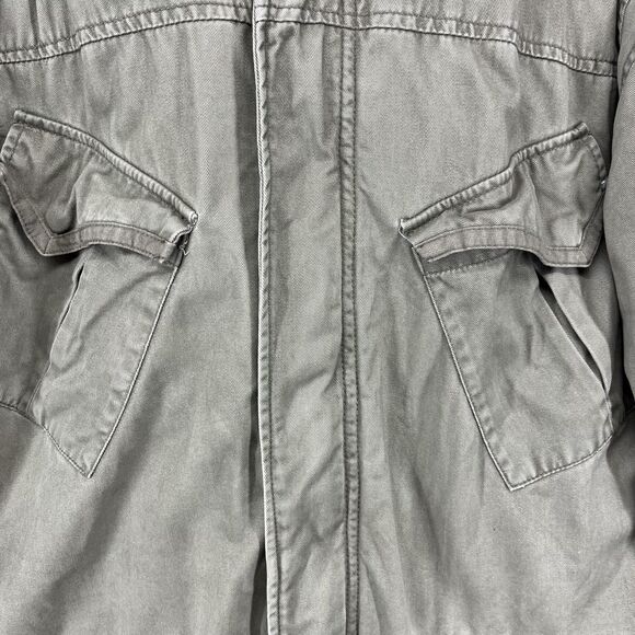 Billabong Jacket Mens Medium Green Hooded Full Zip Lined Parka Outdoor Coat Camo - Picture 6 of 16